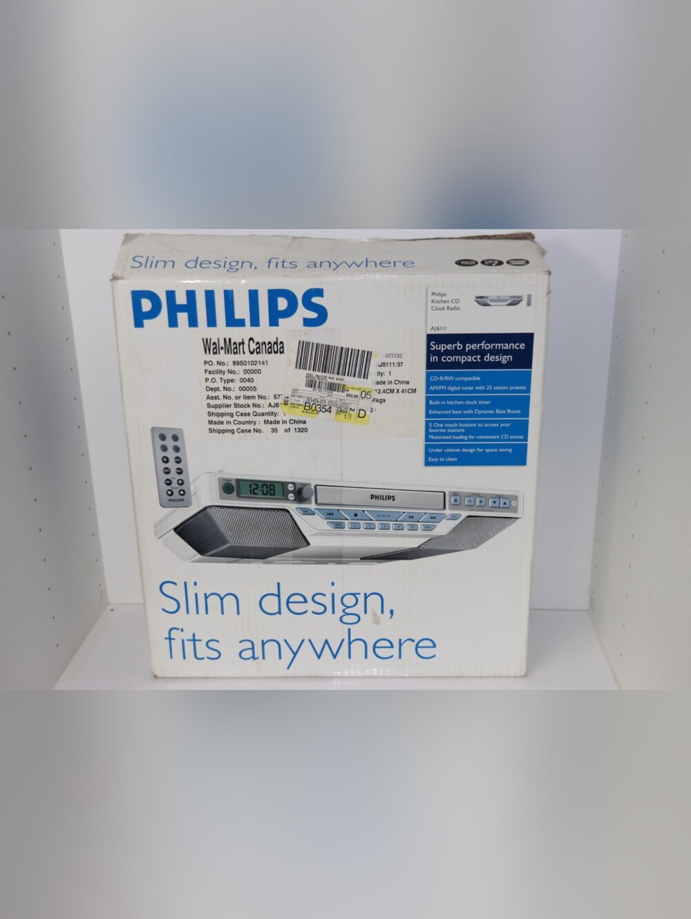 Philips Under Counter CD Clock Radio AJ6111